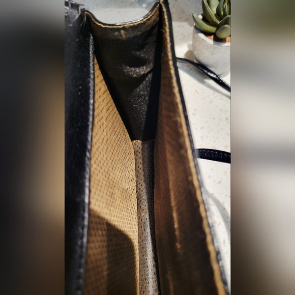 Brown and Black Crossbody Bag with Frog Accent - Picture 6 of 7